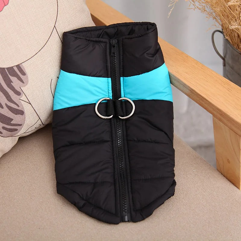 Manteau pou Chien Duo Hiver : Veste Chien 2-en-1 Imperméable avec Harnais de Sécurité