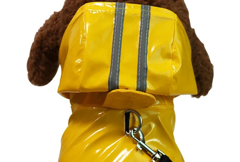 Manteau Imperméable pour Chien avec Bandes Réfléchissantes - Le Manteau qui Rend les Promenades Pluvieuses Joyeuses